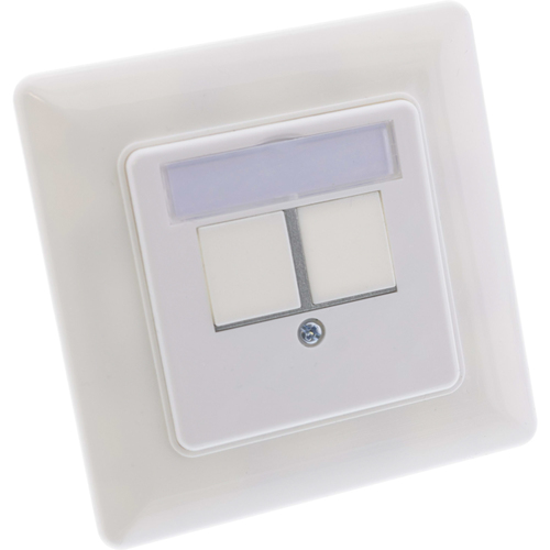 Hộp đấu dây điện InLine 76202Z 2 x RJ-45 màu trắng