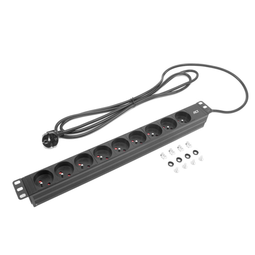 Ổ cắm kéo dài ACT PD3023 3 m 9 ổ cắm AC Trong nhà màu đen