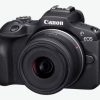 Máy ảnh kỹ thuật số Canon EOS R100 + RF-S 18-45mm F4.5-6.3 IS STM MILC 24,1 MP CMOS 6000 x 4000 pixels màu đen