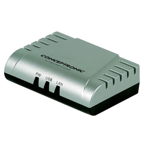Máy chủ thực hiện in ấn Conceptronic USB 2.0 Print Server Ethernet LAN