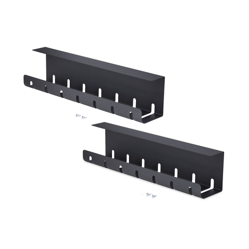 Bộ sắp xếp cáp StarTech.com S2MB-DESK-CABLE-TRAY dạng để bàn Khay cáp màu đen 2 chiếc