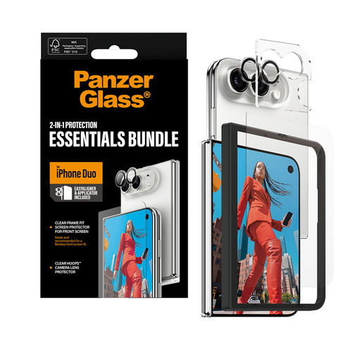 Miếng dán bảo vệ điện thoại PanzerGlass PG06532 mobile phone screen/back protector Clear screen protector/Camera lens protector Apple 2 chiếc