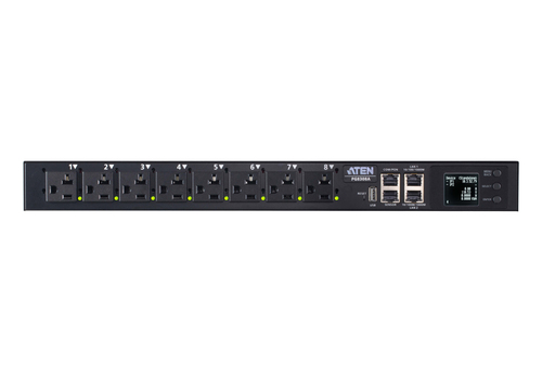 Đơn vị phân phối điện (PDU) ATEN PG8308G-AT 8 ổ cắm AC 1U màu đen