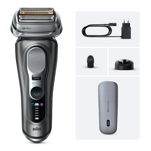 Máy cạo râu Braun Series 9 Pro+ 9625s lưỡi lá Bộ tỉa màu than chì