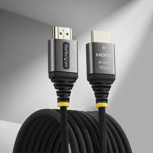 Cáp HDMI StarTech.com HDMI2-FLEX-4K60-2M HDMI Type A (Standard) màu đen, Bạc