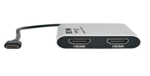 Bộ chuyển đổi cáp video Eaton U444-2H-DL 0,3 m USB Type-C HDMI Bạc