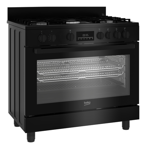 Bếp Beko BGM 11226 EB đứng độc lập Chạy bằng điện Khí ga màu đen
