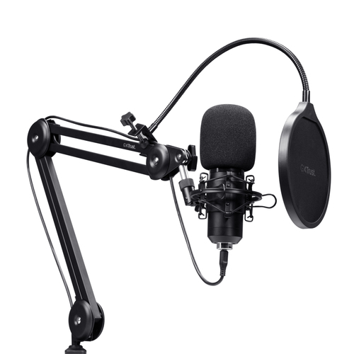 Micrô Trust GXT 270 Emita II+ màu đen Micro thu âm podcast