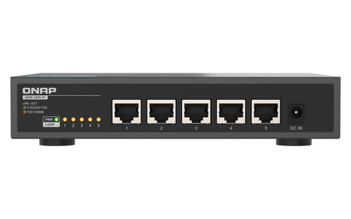 Switch mạng QNAP QSW-3205-5T Không quản lý 10G Ethernet (100/1000/10000) Máy tính để bàn màu đen