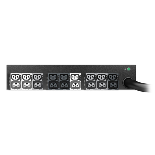 Đơn vị phân phối điện (PDU) APC NetShelter Rack PDU Advanced Metered, 2U, 3 Phase, 208V, 17.3kVA 60A, 18 Outlets 18 ổ cắm AC màu đen