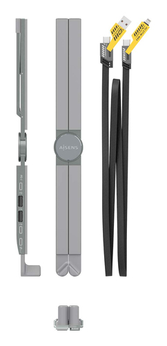 fa285b4acd3f5c2a861b6a581f6bafde4c7c697a.jpg Giá đỡ laptop AISENS ASUC-4P021-GR Giá đỡ máy tính xách tay & máy tính bảng màu xám 38,1 cm (15")