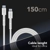 Cáp Cellularline USBDATAUBR5AC2C15W USB 1,5 m USB C 100 W màu trắng