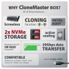 Trạm docking ổ cứng Axagon EEM2-20GD USB 3.2 Gen 2 (3.1 Gen 2) Type-C màu đen, màu xám