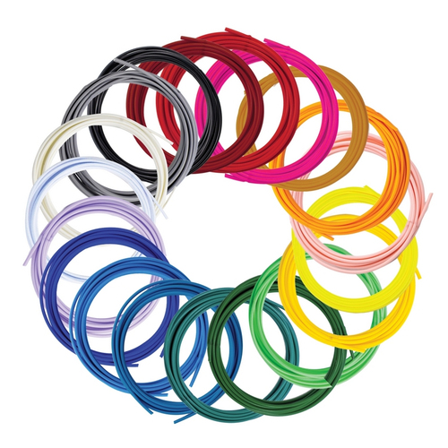 Vật liệu cho máy in 3D 3Doodler Filament FLOW 20 PLA 20 Farben Nachfüllpack Polylactic acid (PLA) màu đen, màu xanh lơ, màu xanh sẫm, màu hồng đậm, Vàng kim loại, màu xanh lá cây, màu hoa tử đinh hương, Xanh navy, màu da cam, màu hồng, Trong suốt, màu trắng, màu vàng