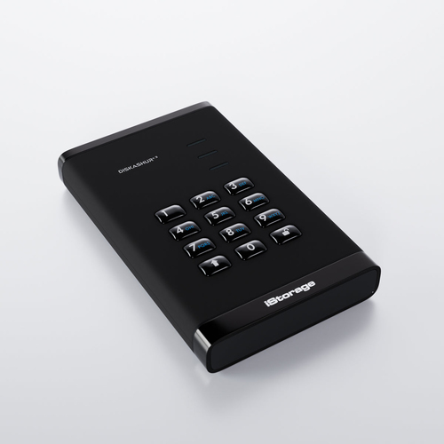 Ổ cứng SSD gắn ngoài iStorage diskAshur3 16 TB USB Type-C 3.2 Gen 1 (3.1 Gen 1) màu đen