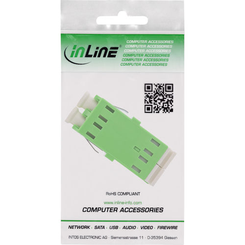 Bộ chuyển đổi cáp quang InLine 89989P LC màu xanh lá cây