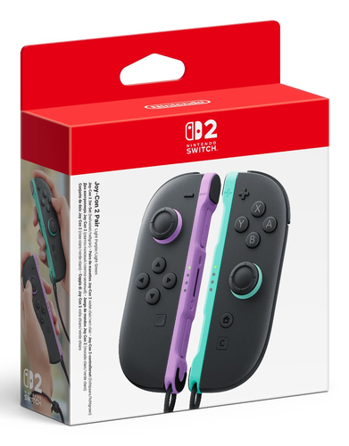Đồ chơi điều khiển từ xa Nintendo Joy-Con 2 màu đen, Xanh lá cây sáng, màu tím Bluetooth Gamepad Analog / Số Nintendo Switch 2