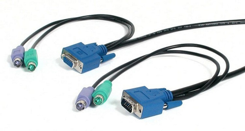 Cáp chuột, video Neomounts PS23N1THIN10 & bàn phím (KVM) màu đen 3 m
